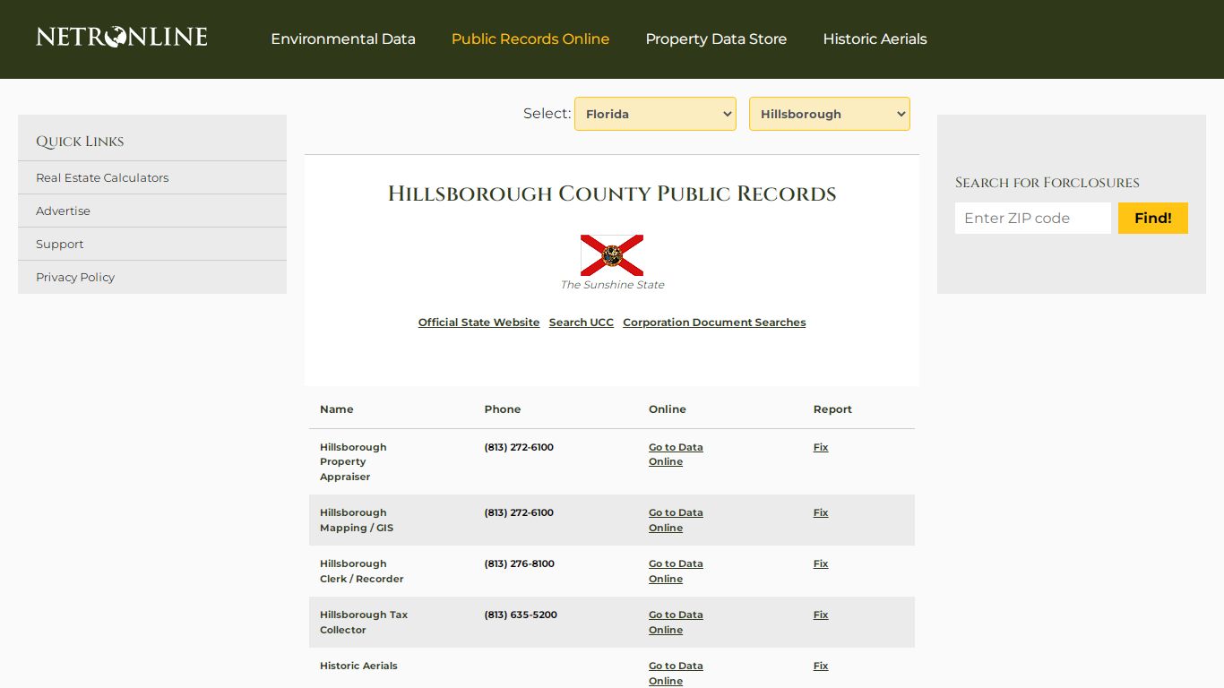 Hillsborough County Public Records - NETROnline.com